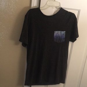 🌌 Dark grey galaxy pocket T shirt